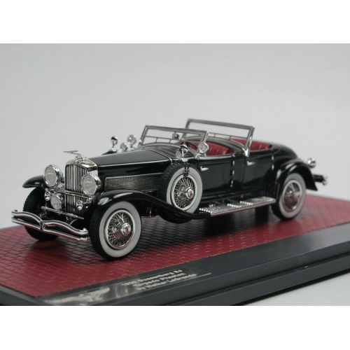 DUESEMBERG SJ 2608 TORPEDO PHAETON WALKER LA GRANDE BLACK 1930 1:43 Matrix Scale Models Auto d'Epoca Modellino