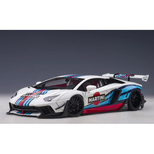LIBERTY WALK LB-WORKS 2018 LAMBORGHINI AVENTADOR MARTINI LIVERY 1:18 AutoArt Auto Stradali Modellino