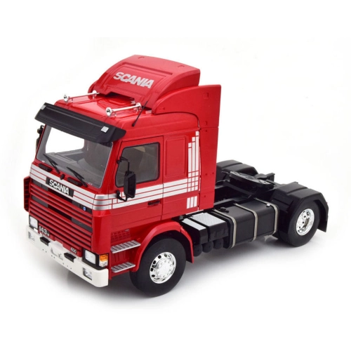 SCANIA 143 TOP LINE 1987 RED/SILVER 1:18 ModelCarGroup Camion Modellino
