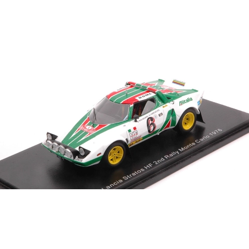 LANCIA STRATOS HF N.6 2nd MONTE CARLO 1976 WALDEGARD-THORSZELIUS 1:43 Spark Model Auto Rally Modellino