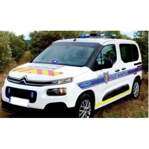 CITROEN BERLINGO 2020 POLICE MUNICIPALE WITH STRIPPING 1:43 Norev Forze dell'Ordine Modellino