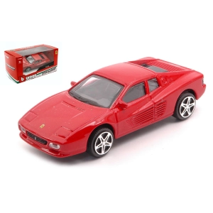 FERRARI 512 TR 1984 RED 1:43 Burago Auto Stradali Modellino