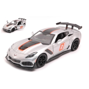 CHEVROLET CORVETTE ZR1 N.2 GT RACING 2019 GREY 1:24 MotorMax Auto Competizione Modellino