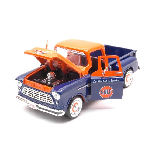 CHEVROLET STEPSIDE PICK UP 1955 GULF 1:24 MotorMax Auto Stradali Modellino