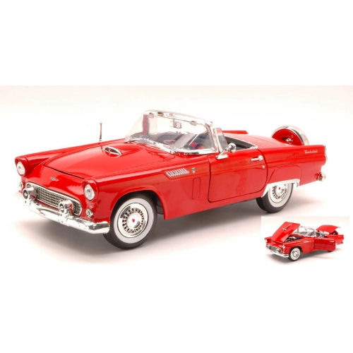 FORD THUNDERBIRD CABRIOLET 1955 RED 1:18 MotorMax Auto Stradali Modellino