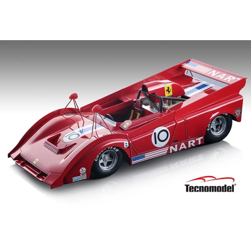 FERRARI 712 CAN AM N.10 TEAM NART WATKINS GLEN 1974 B.REDMAN 1:18 Tecnomodel Auto Competizione Modellino