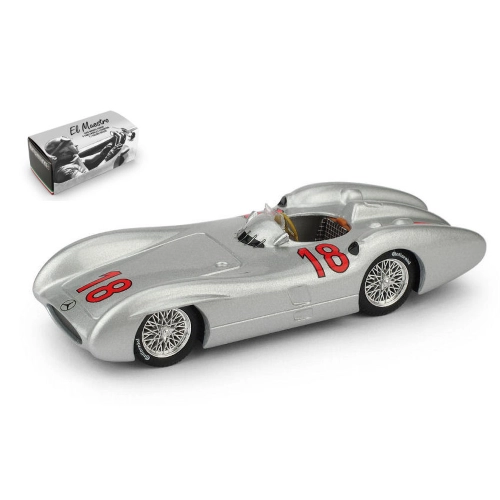 MERCEDES W 196 M.FANGIO 1954 N.18 FRANCE GP WORLD CHAMPION 1:43 Brumm Formula 1 Modellino