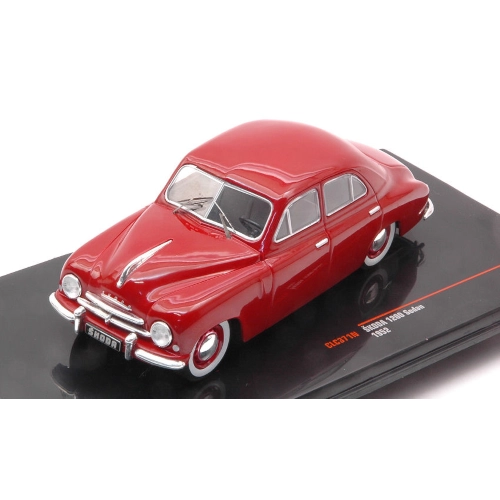 SKODA 1200 1952 RED 1:43 Ixo Model Auto Stradali Modellino