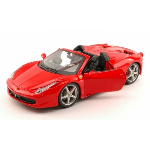 FERRARI 458 SPIDER 2011 RED 1:24 Burago Auto Stradali Modellino