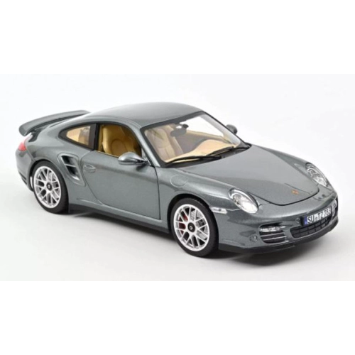 PORSCHE 911 997-2 TURBO COUPE 2010 GREY METALLIC 1:18 Norev Auto Stradali Modellino