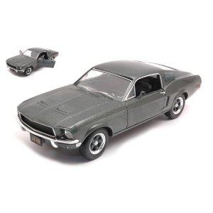 FORD MUSTANG GT 1968 METALLIC GREEN 1:24 Greenlight Auto Stradali Modellino