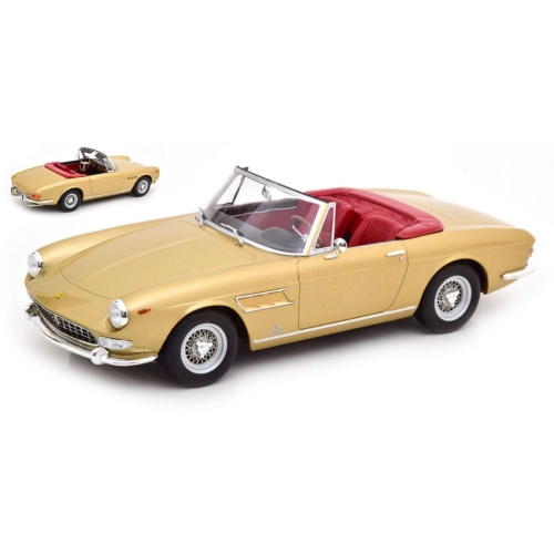 FERRARI 275 GTS PININFARINA SPYDER 1964 GOLD METALLIC 1:18 KK Scale Auto Stradali Modellino