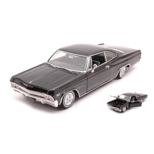 CHEVROLET IMPALA SS 396 COUPE TUNING 1965 BLACK 1:24 Welly Auto Stradali Modellino