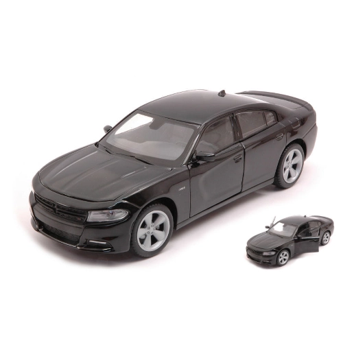DODGE CHARGER R/T 4-DOOR 2016 BLACK 1:24 Welly Auto Stradali Modellino
