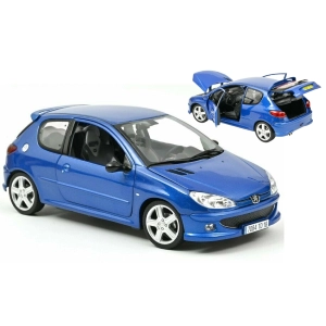 PEUGEOT 206 RC 2003 RECIF BLUE 1:18 Norev Auto Stradali Modellino