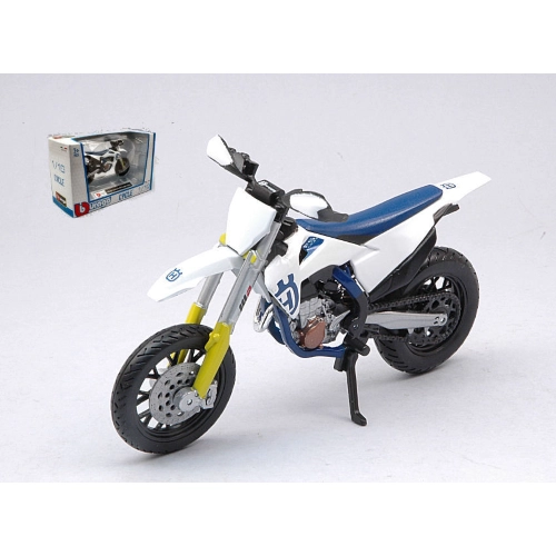 HUSQVARNA FS 450 SUPERMOTO CROSS 2015 WHITE 1:18 Burago Moto Modellino