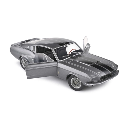 SHELBY GT500 1967 GREY & BLACK STRIPES 1:18 Solido Auto Stradali Modellino