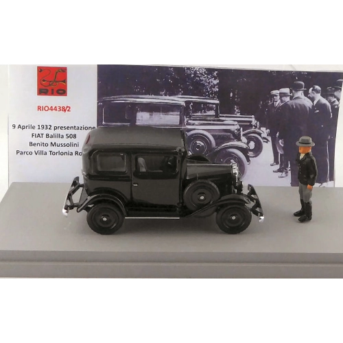 FIAT 508 BALILLA PRESENTAZIONE VILLA TORLONIA - MUS. 1:43 Rio Auto d'Epoca Modellino