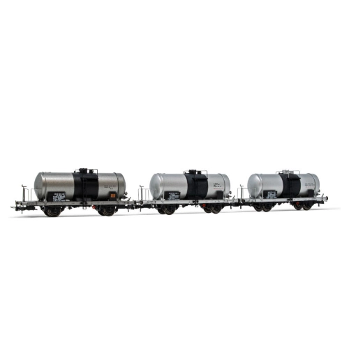 FS 3-UNIT PACK 2-AXLES TANK WAGONS BIG TANK EP.IV-V 1:87 Rivarossi Treni Modellino