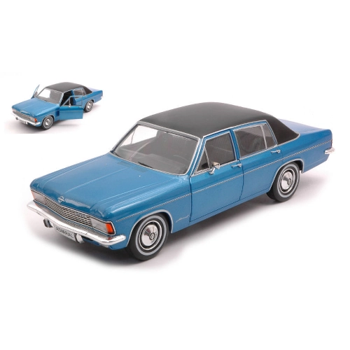 OPEL ADMIRAL B 1970 METALLIC BLUE/MATT BLACK 1:24 Whitebox Auto Stradali Modellino