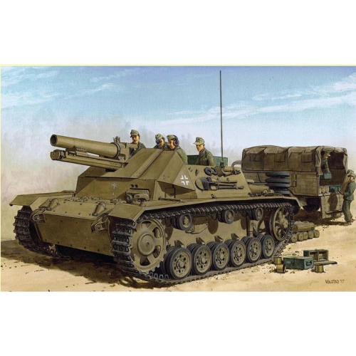 DAK 15 cm slG33 AUF FGST.PZ.III KIT 1:35 Dragon Kit Mezzi Militari Modellino