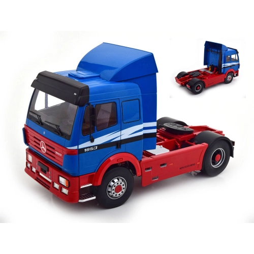 MERCEDES 1853 SKII 2-ASSI 1994 BLUE DECORATED 1:18 ModelCarGroup Camion Modellino