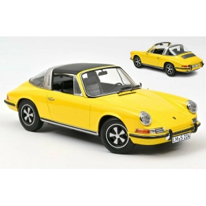 PORSCHE 911 E TARGA 1969 YELLOW 1:18 Norev Auto Stradali Modellino