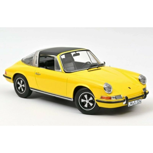PORSCHE 911 E TARGA 1969 YELLOW 1:18 Norev Auto Stradali Modellino