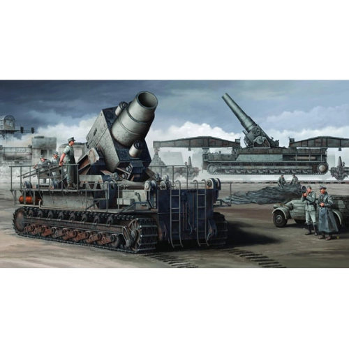 MORSER KARL-GERAT 040 041 ON RAILWAY TRANSPORT CARRIER KIT 1:35 Trumpeter Kit Mezzi Militari Modellino