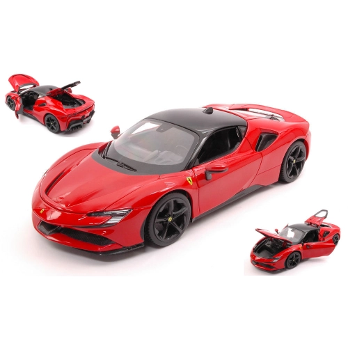 FERRARI SF90 STRADALE 2019 RED 1:18 Burago Auto Stradali Modellino