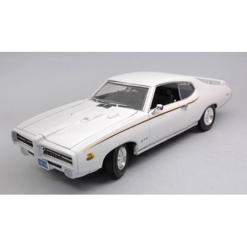 PONTIAC GTO JUDGE 1969 WHITE 1:18 MotorMax Auto Stradali Modellino