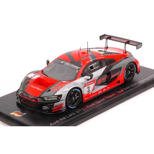 AUDI R8 GT3 N.3 2nd 24H NURBURGRING 2020 BORTOLOTTI-HAASE-WINKELHOCK 1:43 Spark Model Auto Competizione Modellino