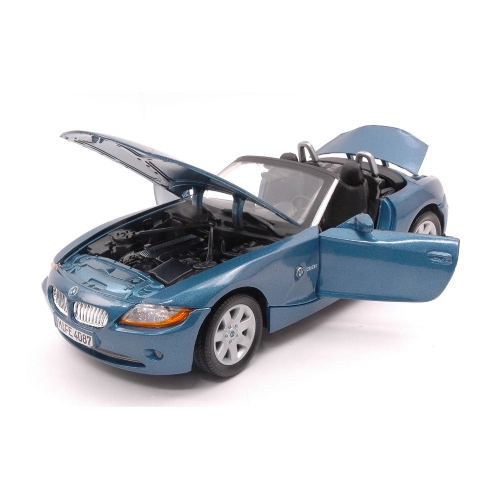 BMW Z4 3.0i CABRIOLET 2003 0BLUE METALLIC 1:18 MotorMax Auto Stradali Modellino