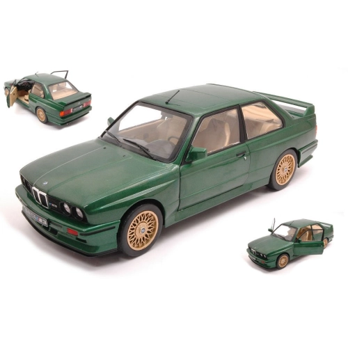 BMW E30 M3 1990 BRITISH RACING GREEN 1:18 Solido Auto Stradali Modellino