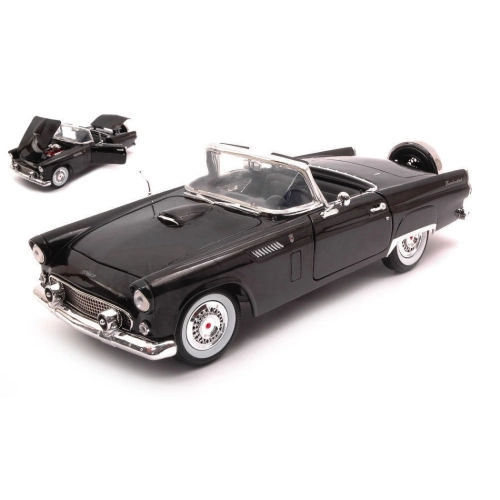 FORD THUNDERBIRD CONVERTIBLE 1956 BLACK 1:18 MotorMax Auto Stradali Modellino