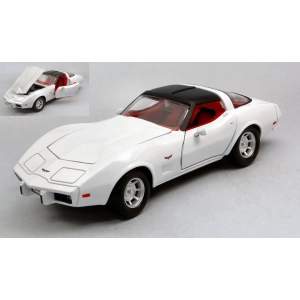 CHEVROLET CORVETTE 1979 WHITE 1:24 MotorMax Auto Stradali Modellino
