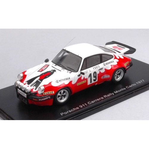 PORSCHE 911 CARRERA N.19 RALLY MONTE CARLO 1977 B.BEGUIN-G.GILLOT 1:43 Spark Model Auto Rally Modellino
