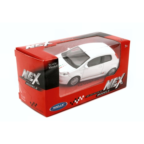 FIAT GRANDE PUNTO 2005 WHITE 1:43 Welly Auto Stradali Modellino