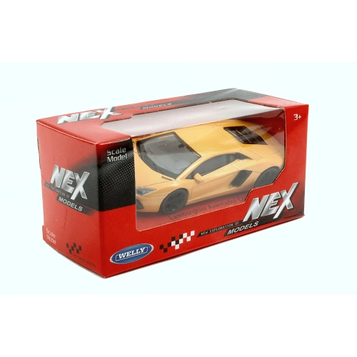 LAMBORGHINI AVENTADOR COUPE' 2011 YELLOW 1:43 Welly Auto Stradali Modellino