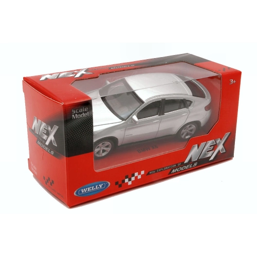 BMW X6 2008 SILVER 1:43 Welly Auto Stradali Modellino