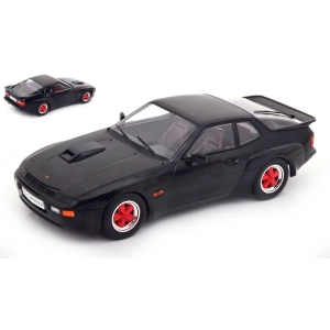 PORSCHE 924 CARRERA GT 1981 BLACK WITH RED WHEEL RIMS 1:18 ModelCarGroup Auto Stradali Modellino