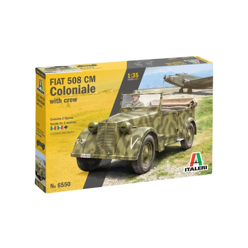 FIAT 508 CM COLONIALE WITH CREW KIT 1:35 Italeri Kit Mezzi Militari Modellino