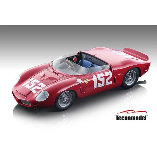 FERRARI DINO 246SP N.152 WINNER TARGA FLORIO 1962 RODRIGUEZ/MAIRESSE/GENDEBIEN 1:18 Tecnomodel Auto Competizione Modellino