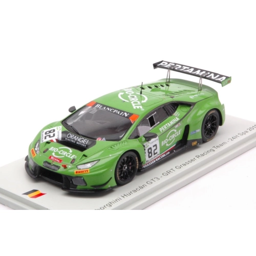 LAMBORGHINI HURACAN GT3 N.82 24H SPA 2018 INEICHEN-KEEN-PERERA 1:43 Spark Model Auto Competizione Modellino