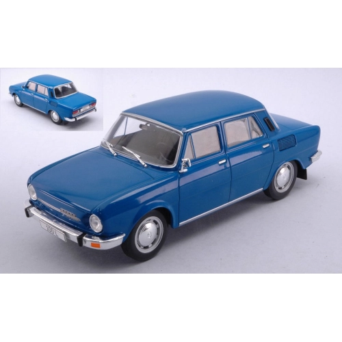 SKODA 100L 1974 BLUE 1:24 Whitebox Auto Stradali Modellino