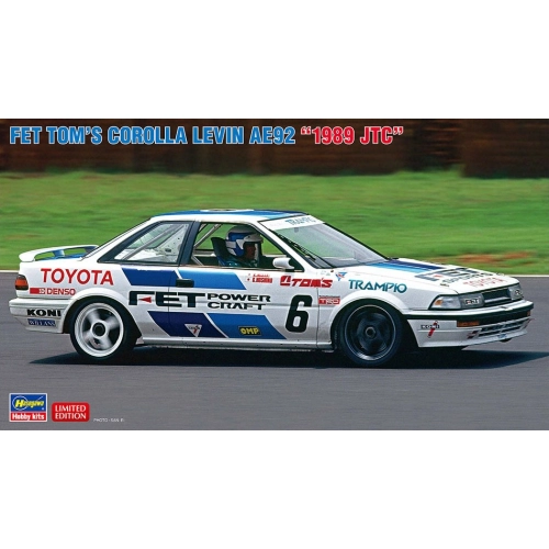 FET TOM'S COROLLA LEVIN AE92 1989 JTC KIT 1:24 Hasegawa Kit Auto Modellino