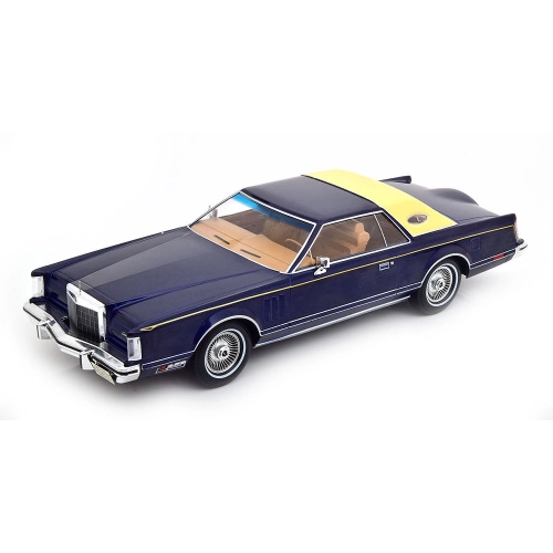 LINCOLN CONTINENTAL MARK V COUPE 1978 METALLIC BLUE/BEIGE 1:18 ModelCarGroup Auto Stradali Modellino