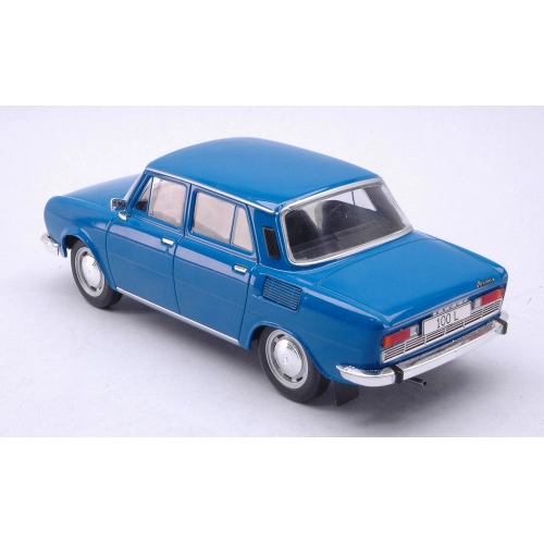 SKODA 100L 1974 BLUE 1:24 Whitebox Auto Stradali Modellino