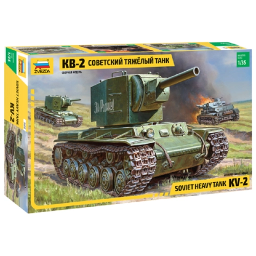 SOVIET HEAVY TANK KV-2 KIT 1:35 Zvezda Kit Mezzi Militari Modellino