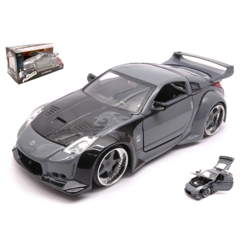 NISSAN 350Z 2003 FAST & FURIOUS CHARCOAL GREY 1:24 Jada Toys Movie Modellino